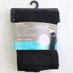 Secret Treasures Black High Waisted Shaping Legging Level 2 Support Size S/M