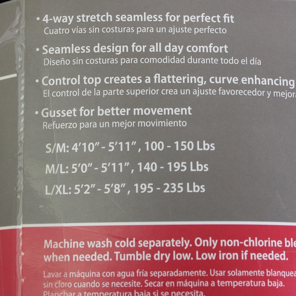 Secret Treasures Black High Waisted Shaping Legging Level 3 Support Size S/M