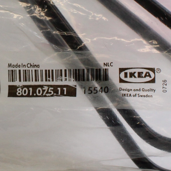 Set Of 2 IKEA Fran Series Black Metal Wire Coat Hook Wall Mounted