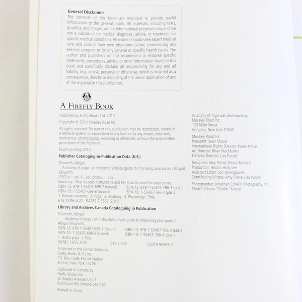 Anatomy of Yoga by Abigail Ellsworth Instructor's Inside Guide 2013 Paperback