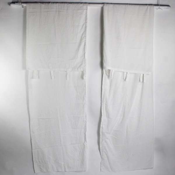 Set Of 2 Matching Ikea Sheer Solid White Panel Curtains 55" x 113.5" W/ Tab Top
