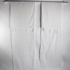 Set Of 2 Matching Ikea Sheer Solid White Panel Curtains 55" x 113.5" W/ Tab Top