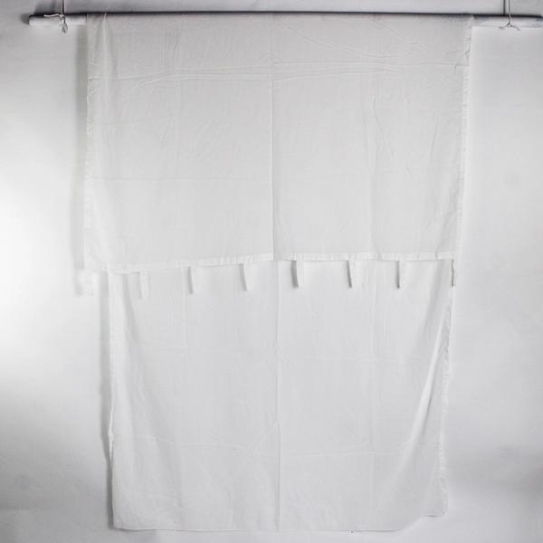 Set Of 2 Matching Ikea Sheer Solid White Panel Curtains 55" x 113.5" W/ Tab Top