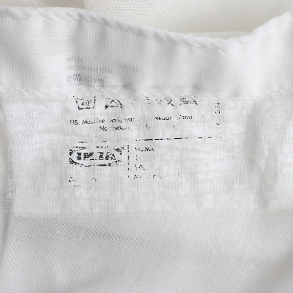 Set Of 2 Matching Ikea Sheer Solid White Panel Curtains 55" x 113.5" W/ Tab Top