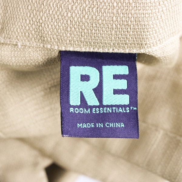 Target Room Essentials Curtain Panel Simple Solid Beige/Brown W/ Tie 43" x 63.5"