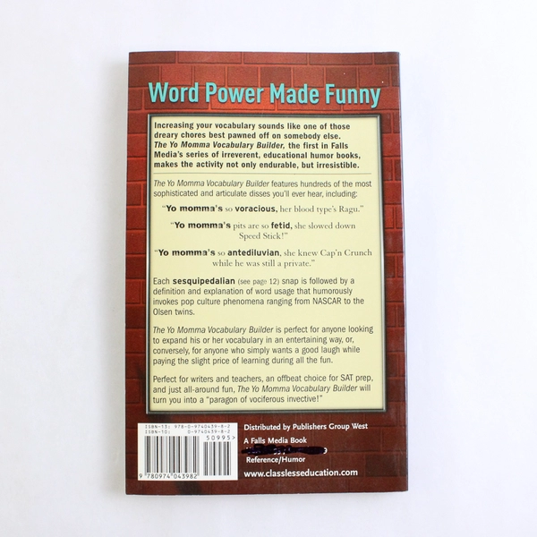 Classless Education Presents The Yo Momma Vocabulary Builder 2007 1st Printing 