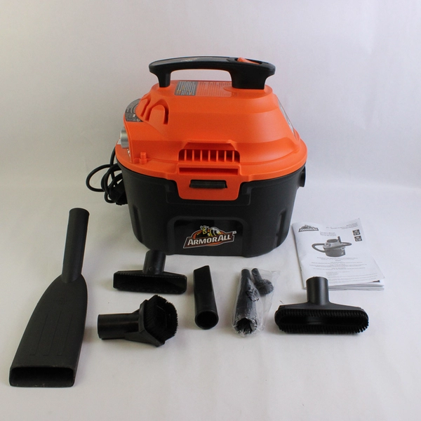 Armor All AA255 2 Peak HP Wet/Dry Utility Shop Vacuum Orange 2.5 Gallon