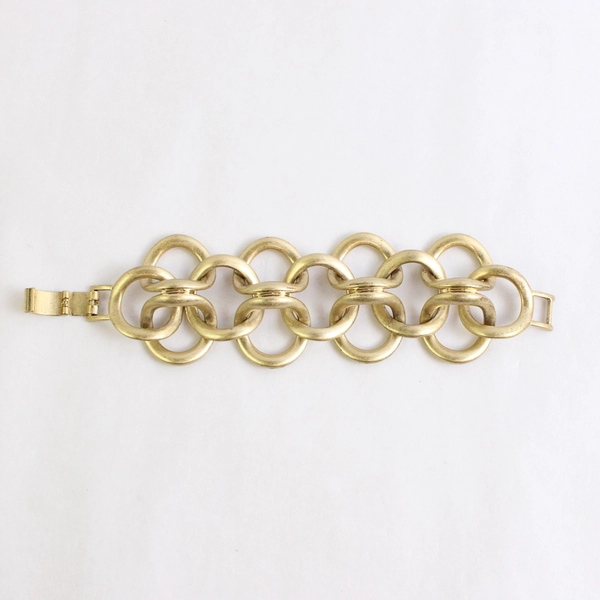 Stella and Dot Gold-Tone Metal Link Bracelet 8"