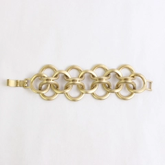 Stella and Dot Gold-Tone Metal Link Bracelet 8"