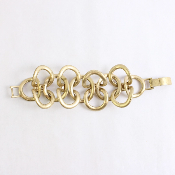 Stella and Dot Gold-Tone Metal Link Bracelet 8"