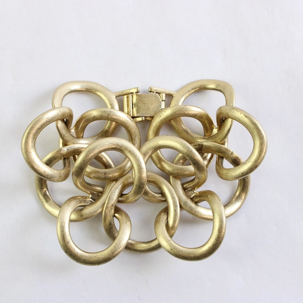 Stella and Dot Gold-Tone Metal Link Bracelet 8"