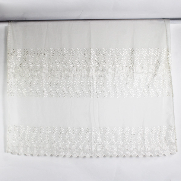 Lot Of 4 Lichtenberg Sheer 2 Valance & 2 Panel Curtains White Floral Lace