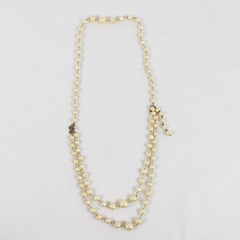 Vintage Hatty Carnegie Three-Strand Faux Pearl Necklace 18"