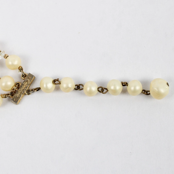 Vintage Hatty Carnegie Three-Strand Faux Pearl Necklace 18"