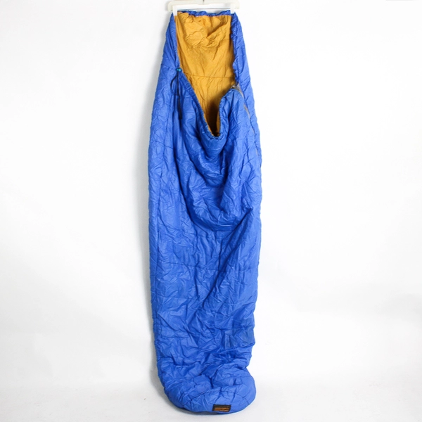 Eddie Bauer Mummy Sleeping Bag Blue/Yellow 86" x 25" Lightweight