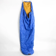 Eddie Bauer Mummy Sleeping Bag Blue/Yellow 86" x 25" Lightweight