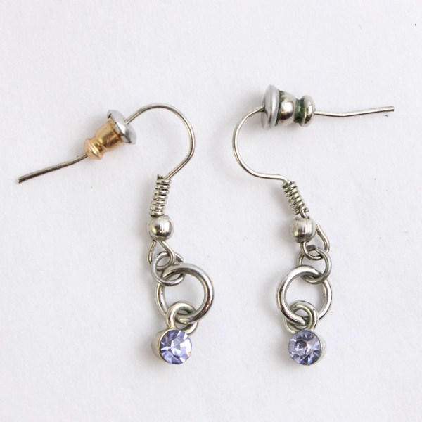 4 Sets of Unmarked Silver-Tone Dangle Drop Earrings
