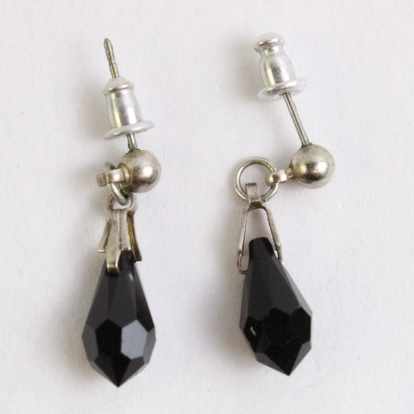 4 Sets of Unmarked Silver-Tone Dangle Drop Earrings