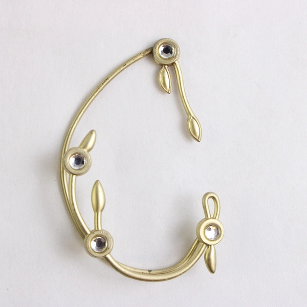 Disney Beauty and The Beast Gold-Tone Clear Rhinestones Left Ear Cuff