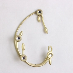 Disney Beauty and The Beast Gold-Tone Clear Rhinestones Left Ear Cuff