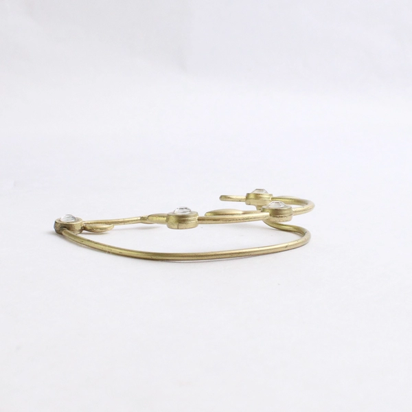 Disney Beauty and The Beast Gold-Tone Clear Rhinestones Left Ear Cuff