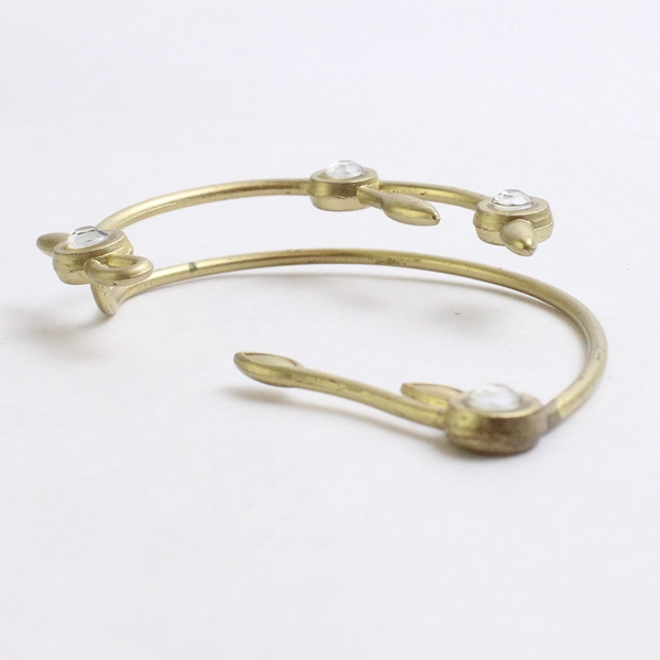 Disney Beauty and The Beast Gold-Tone Clear Rhinestones Left Ear Cuff