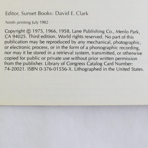 Sunset Ideas for Storage Edited by Maureen Williams Zimmerman 1982 Paperback