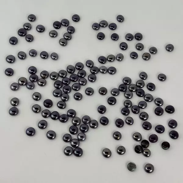 126 Count Iridescent Glass Flat Marbles for DIY Crafting Art Projects