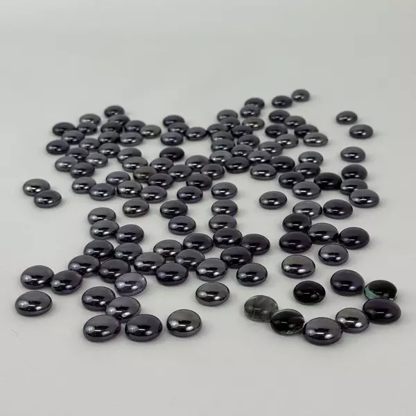 126 Count Iridescent Glass Flat Marbles for DIY Crafting Art Projects