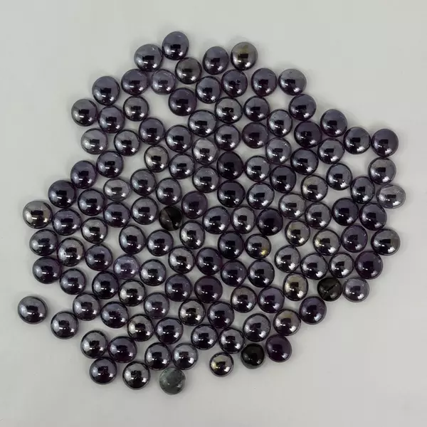 126 Count Iridescent Glass Flat Marbles for DIY Crafting Art Projects