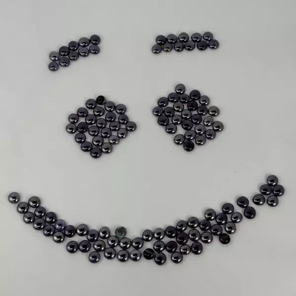 126 Count Iridescent Glass Flat Marbles for DIY Crafting Art Projects