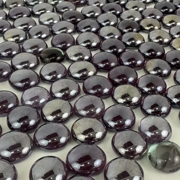 126 Count Iridescent Glass Flat Marbles for DIY Crafting Art Projects