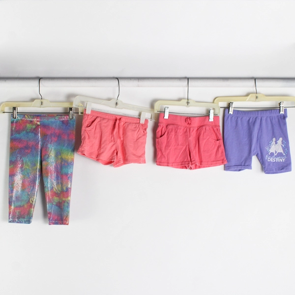 Lot of 4 Casual Bottoms Leggings Shorts Girls' Size 5 and 5T