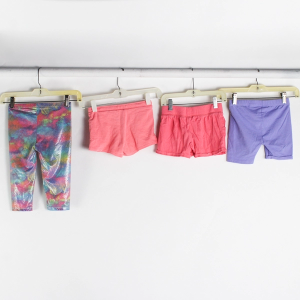 Lot of 4 Casual Bottoms Leggings Shorts Girls' Size 5 and 5T