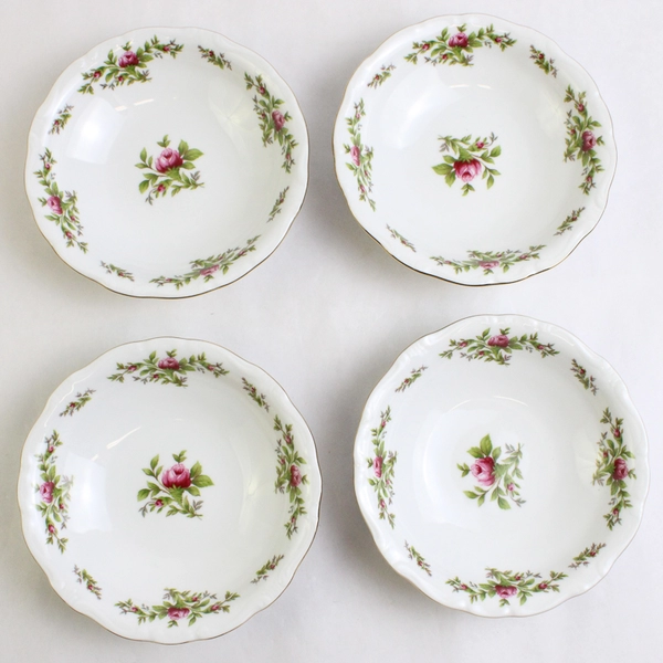 Lot Of 4 Johann Haviland Moss Rose Dishware Fruit/Dessert Bowls