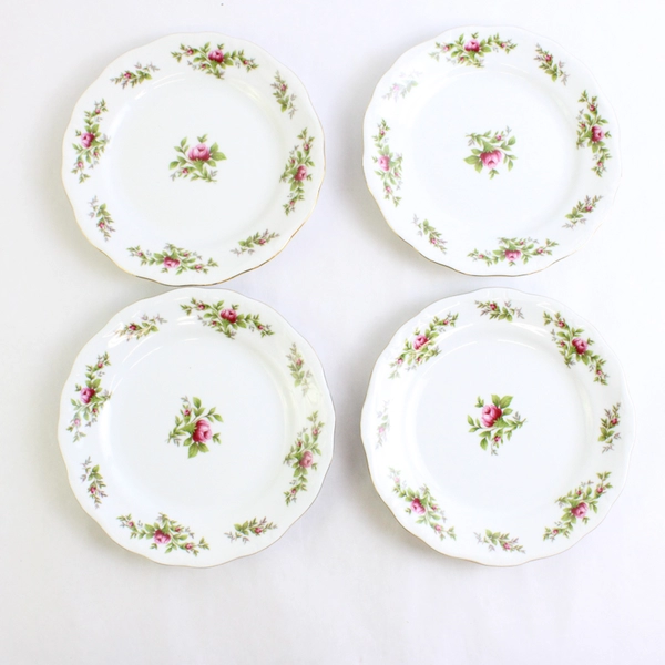 Lot Of 4 Johann Haviland Moss Rose Dishware Bread & Butter Plates