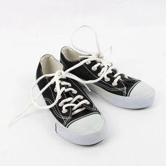 Airwalk Black Canvas Lace-Up Sneakers Youth Size 13.5