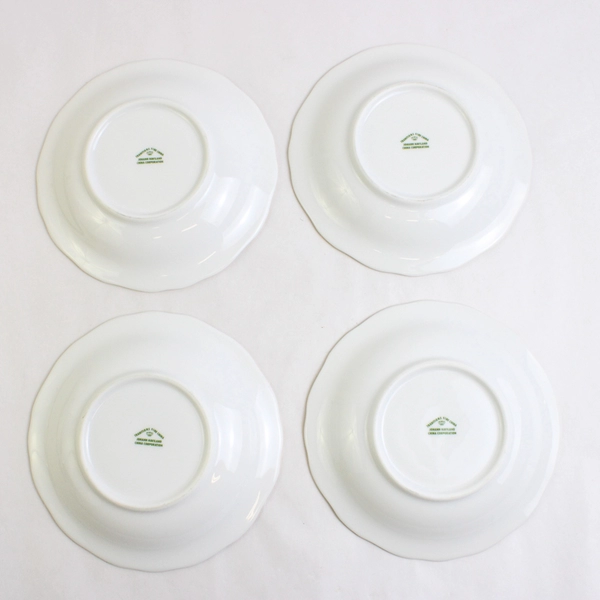 Lot Of 4 Johann Haviland Moss Rose Dishware Flat Cup Saucers