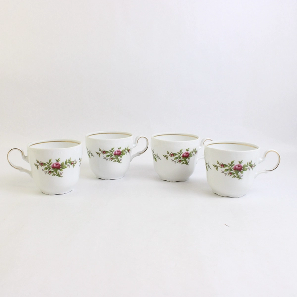 Lot Of 4 Johann Haviland Moss Rose Dishware Flat Cups