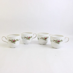 Lot Of 4 Johann Haviland Moss Rose Dishware Flat Cups