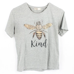 Fashion Bee Kind Gray Graphic T-Shirt Women's Size Small