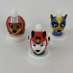 Lot of 3 Good 2 Grow Paw Patrol Juice Bottle Toppers Chase Liberty Marshall