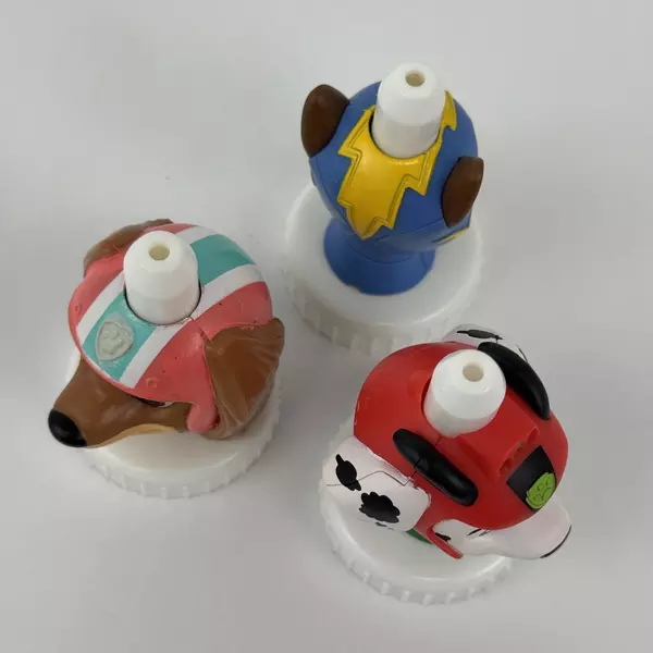 Lot of 3 Good 2 Grow Paw Patrol Juice Bottle Toppers Chase Liberty Marshall