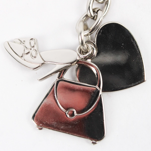 Nine West Stainless Steel Keychain Heel Heart & Purse Handbag