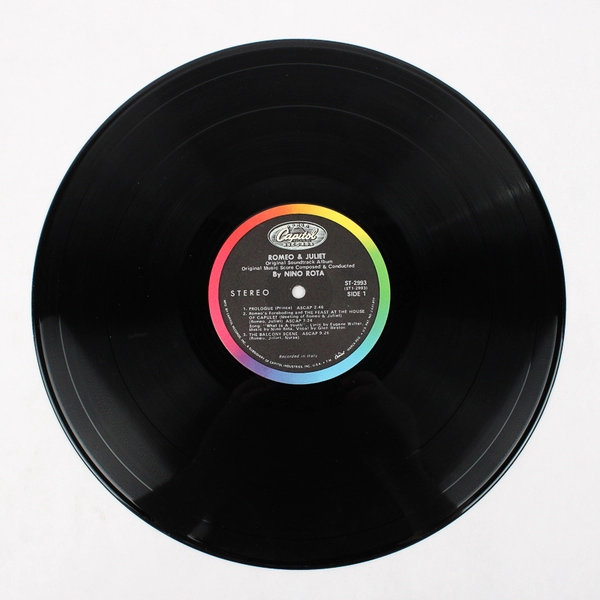 Vinyl Record Romeo and Juliet Nino Rota 1968 Capitol Records ST-8-2993