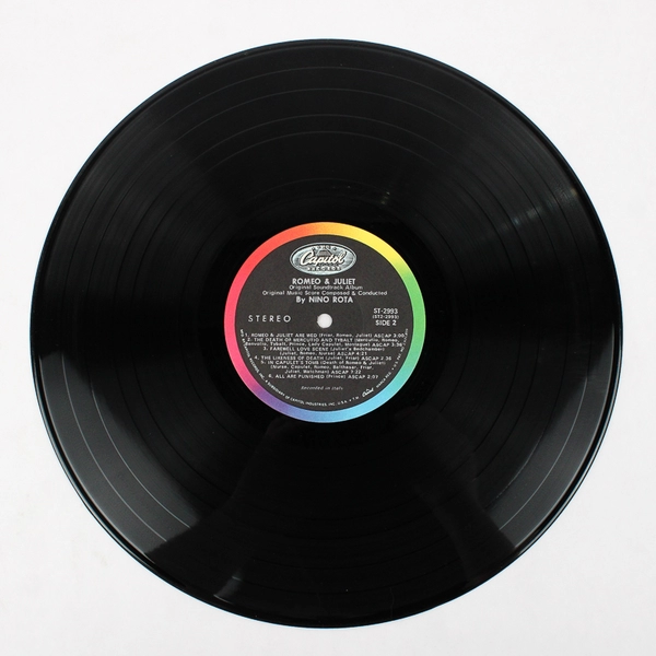 Vinyl Record Romeo and Juliet Nino Rota 1968 Capitol Records ST-8-2993