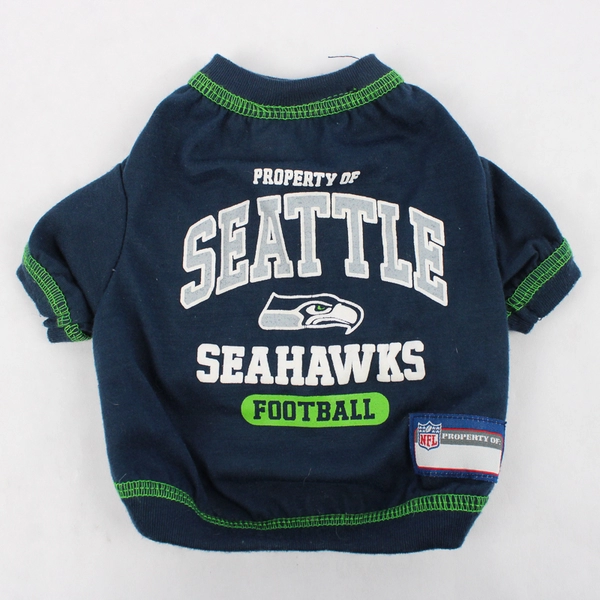 Pets First Seattle Seahawks Navy Blue Shirt XS