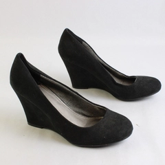 Fergalicious By Fergie Solid Black Wedge High Heel Round Toe Size 6.5