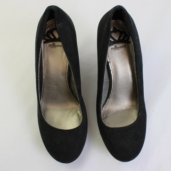 Fergalicious By Fergie Solid Black Wedge High Heel Round Toe Size 6.5