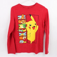Hybrid Promotions Pokémon Red Long-Sleeved Pajama Shirt Boys Youth Size Large
